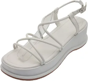 Women's platform sandals,with thick waterproof sandals peep-toe wedge sandals with ankle strap Orthopedic Sandals,thick soled Cloud Slide Sandals,Platform Memory Foam Slippers