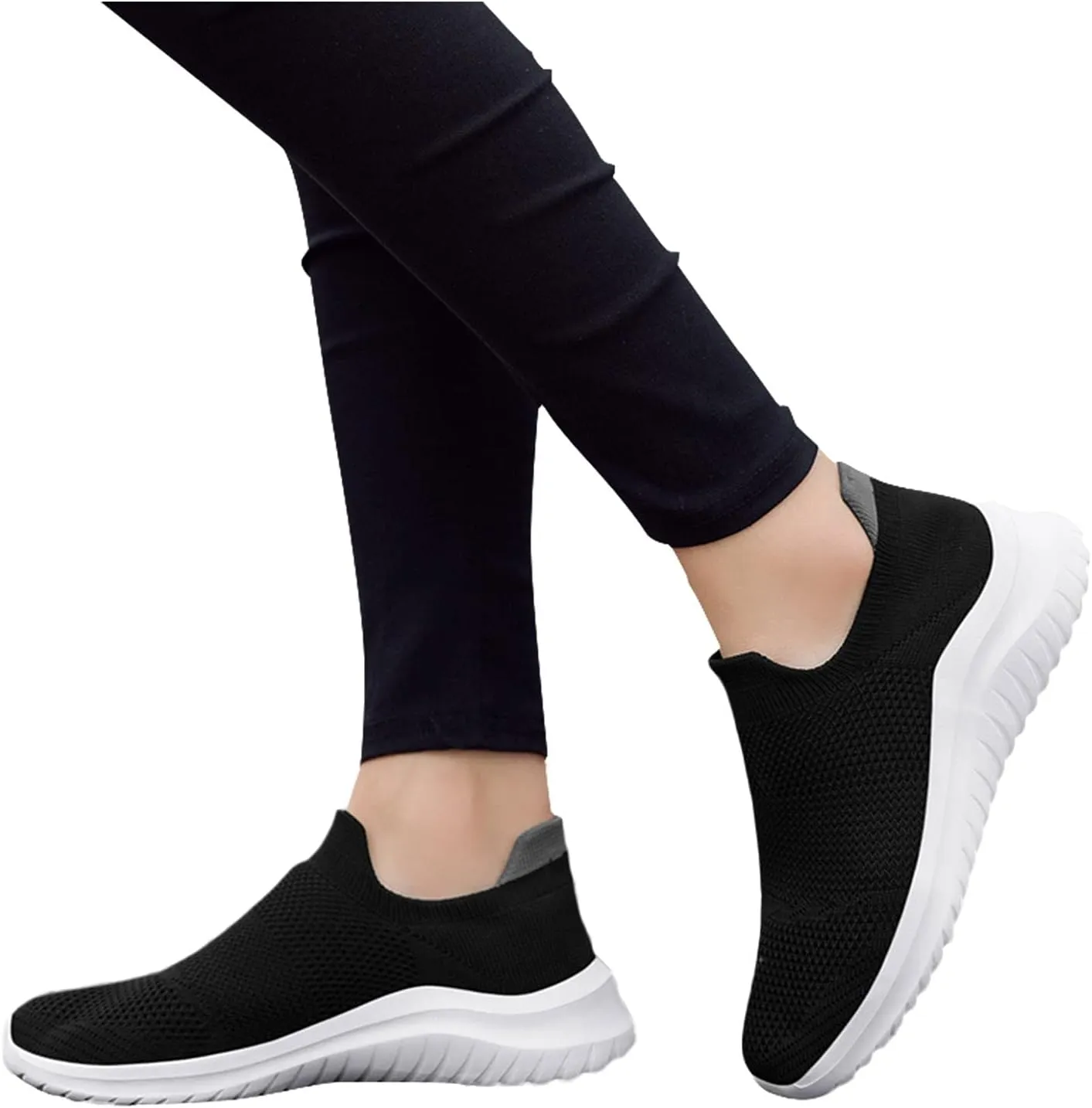 Women's Slip-on Shoes Wide Width Sneakers Hands Free Non Slip Work Shoes Women Walking Woman Shoes Casual White Sneakers Slip On Tennis Shoe Loafers Shoe
