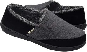 Zigzagger Men's Zermatt Wool-blend Loafer Slippers with Memory Foam Indoor