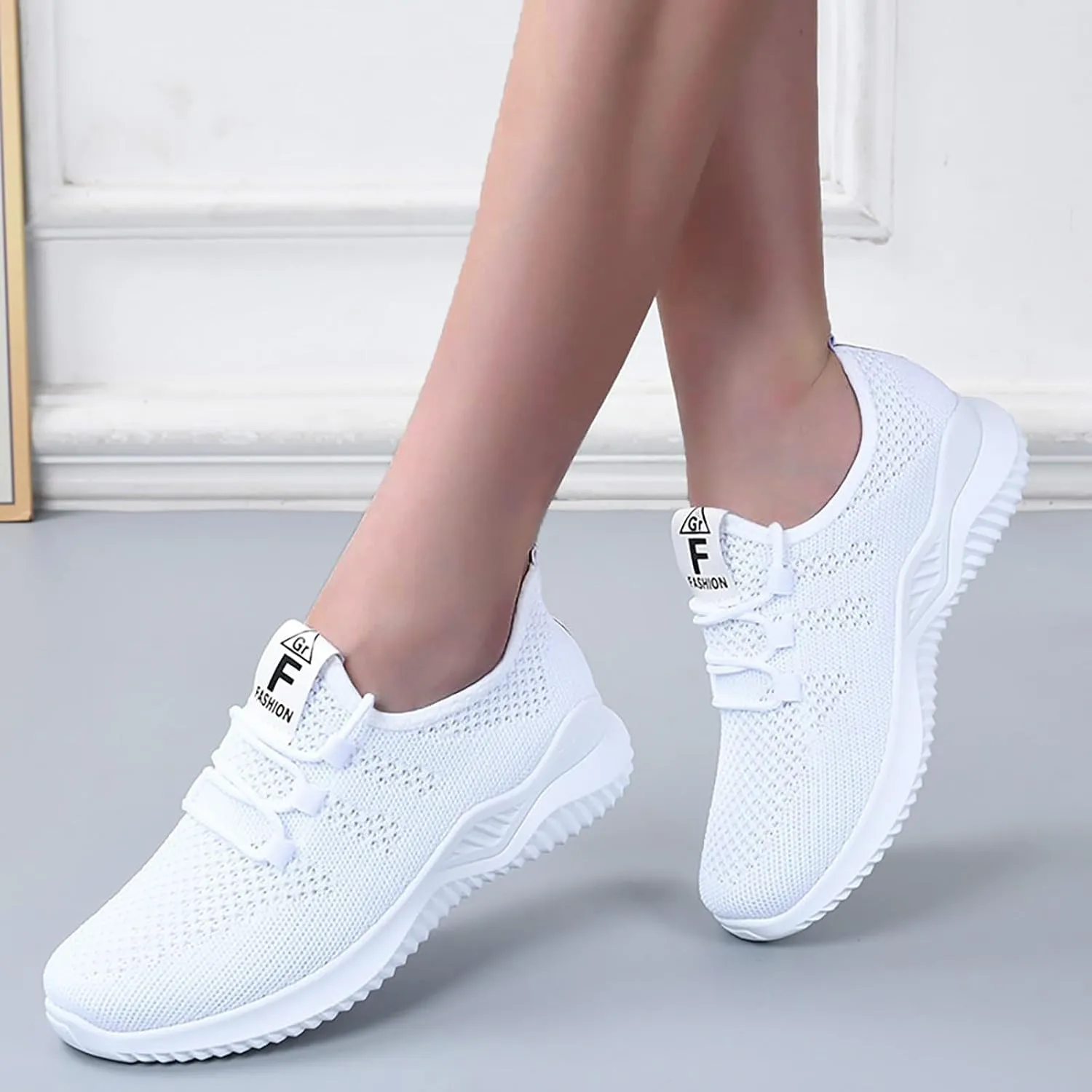 ZWRXW Orthopedic Shoes for Women Arch Support Diabetic Walking Shoes Comfortable Slip On Orthopedic Shoe Soft Air Cushion Sport Outdoor Hiking Running Tennis Sneakers Healthy Footwear